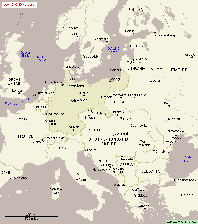 map of europe 1914 sarajevo. hair map of europe 1914